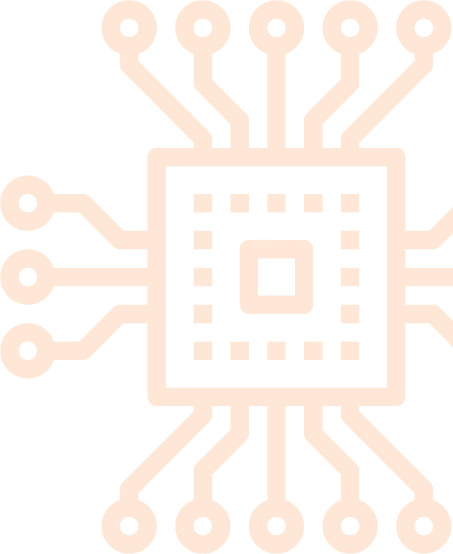 Mockup of a circuit diagram in faded orange