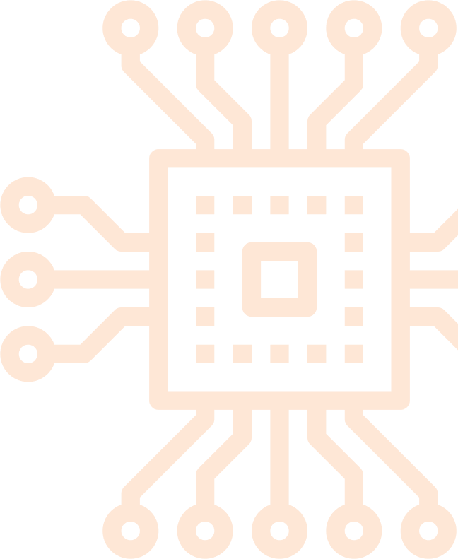 Mockup of a circuit diagram in faded orange
